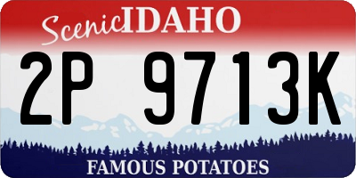 ID license plate 2P9713K