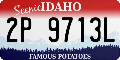 ID license plate 2P9713L