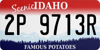 ID license plate 2P9713R