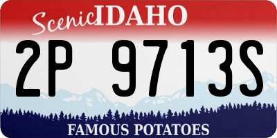 ID license plate 2P9713S