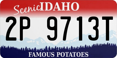 ID license plate 2P9713T