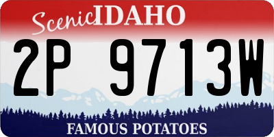 ID license plate 2P9713W