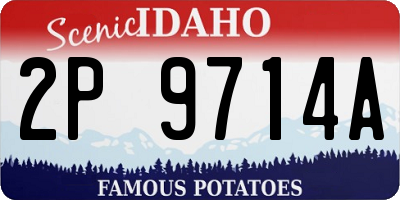 ID license plate 2P9714A