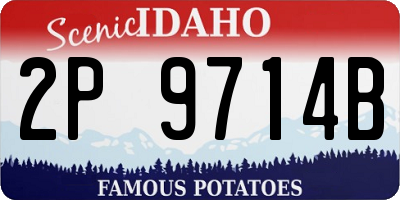 ID license plate 2P9714B