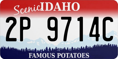 ID license plate 2P9714C
