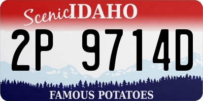 ID license plate 2P9714D