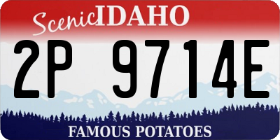 ID license plate 2P9714E