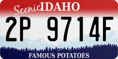ID license plate 2P9714F