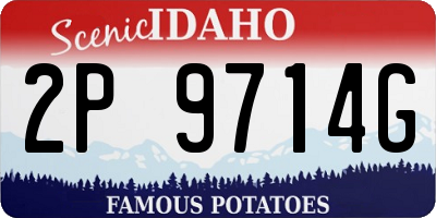ID license plate 2P9714G