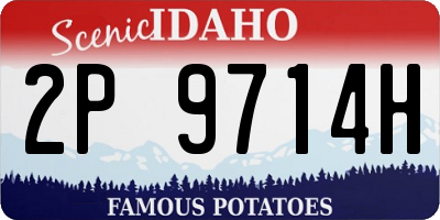 ID license plate 2P9714H
