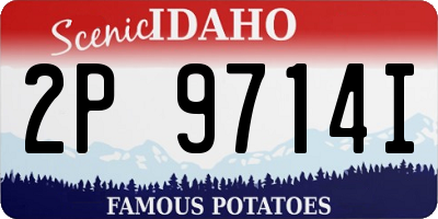 ID license plate 2P9714I