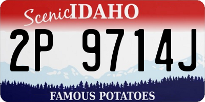 ID license plate 2P9714J