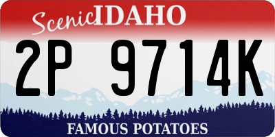 ID license plate 2P9714K
