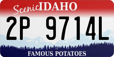 ID license plate 2P9714L