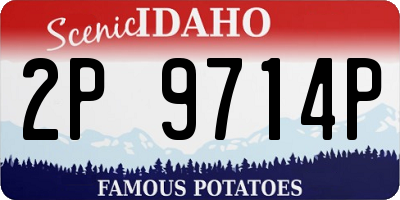 ID license plate 2P9714P