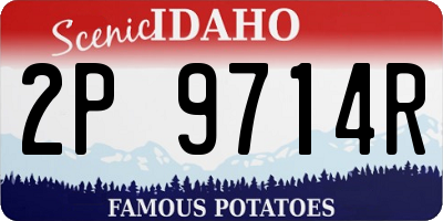 ID license plate 2P9714R