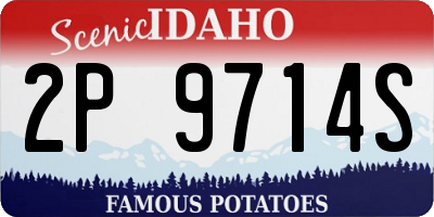 ID license plate 2P9714S