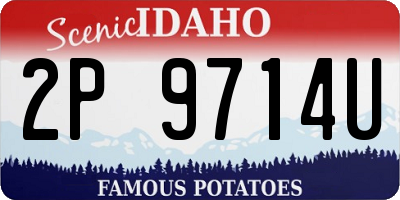 ID license plate 2P9714U