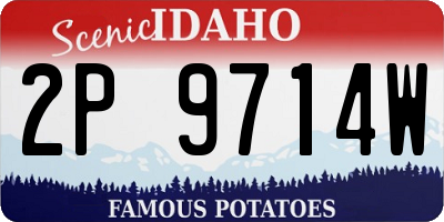 ID license plate 2P9714W