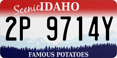 ID license plate 2P9714Y