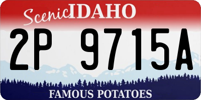 ID license plate 2P9715A