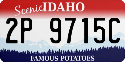 ID license plate 2P9715C