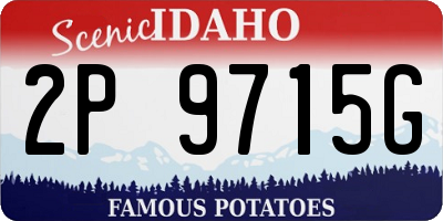 ID license plate 2P9715G
