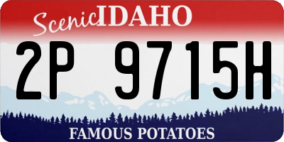 ID license plate 2P9715H