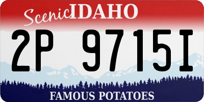ID license plate 2P9715I