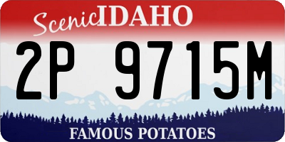 ID license plate 2P9715M