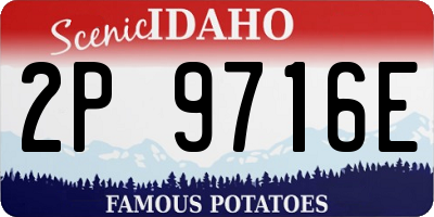 ID license plate 2P9716E