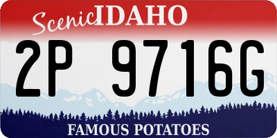 ID license plate 2P9716G
