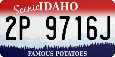 ID license plate 2P9716J