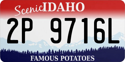 ID license plate 2P9716L