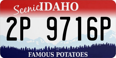 ID license plate 2P9716P