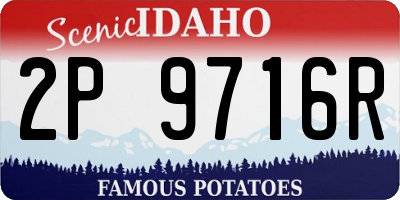 ID license plate 2P9716R