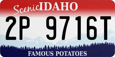 ID license plate 2P9716T