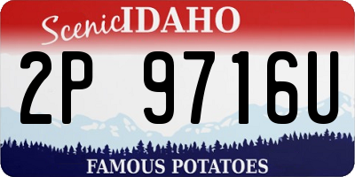 ID license plate 2P9716U