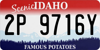 ID license plate 2P9716Y