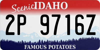 ID license plate 2P9716Z