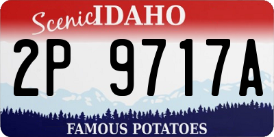 ID license plate 2P9717A