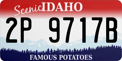 ID license plate 2P9717B