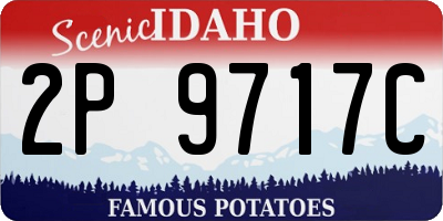 ID license plate 2P9717C