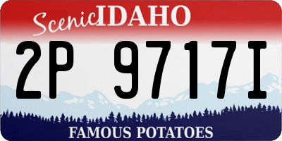 ID license plate 2P9717I