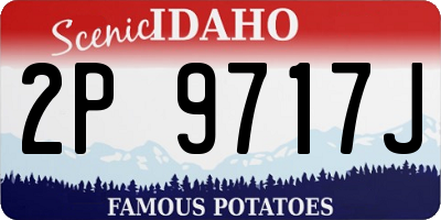 ID license plate 2P9717J