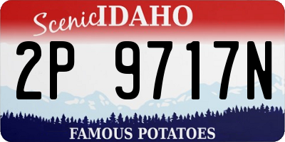 ID license plate 2P9717N