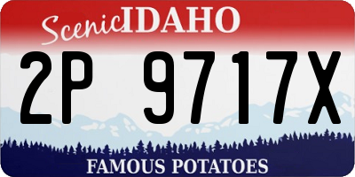 ID license plate 2P9717X