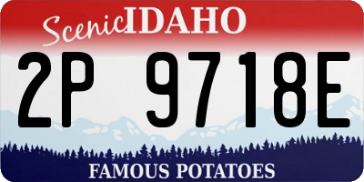 ID license plate 2P9718E