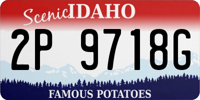 ID license plate 2P9718G