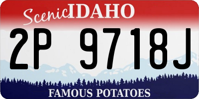 ID license plate 2P9718J